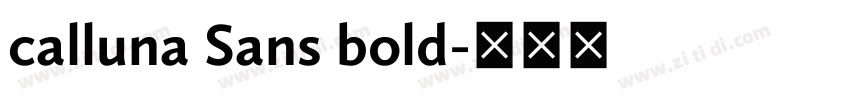 calluna Sans bold字体转换